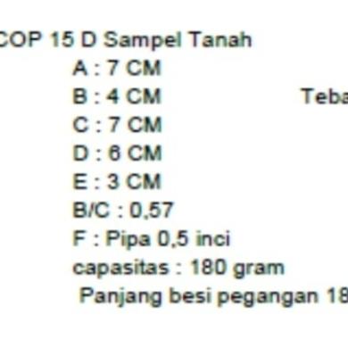 scoop 15 D sampel tanah matrial Stainless 2mm - Gambar 3