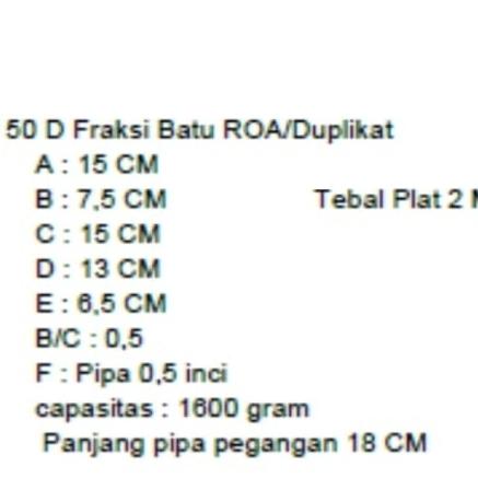 Scoop 50 D Fraksi Batu ROA Duplikat dengan Ukuran Seperti yang Tersedia di Gambar - Gambar 8