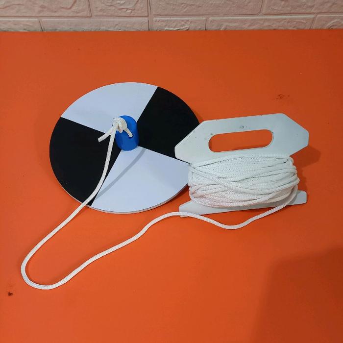 Secchi Disk secchidisk 20 cm atau mini alat kekeruhan air - 1 set + tape 30 meter - Gambar 2